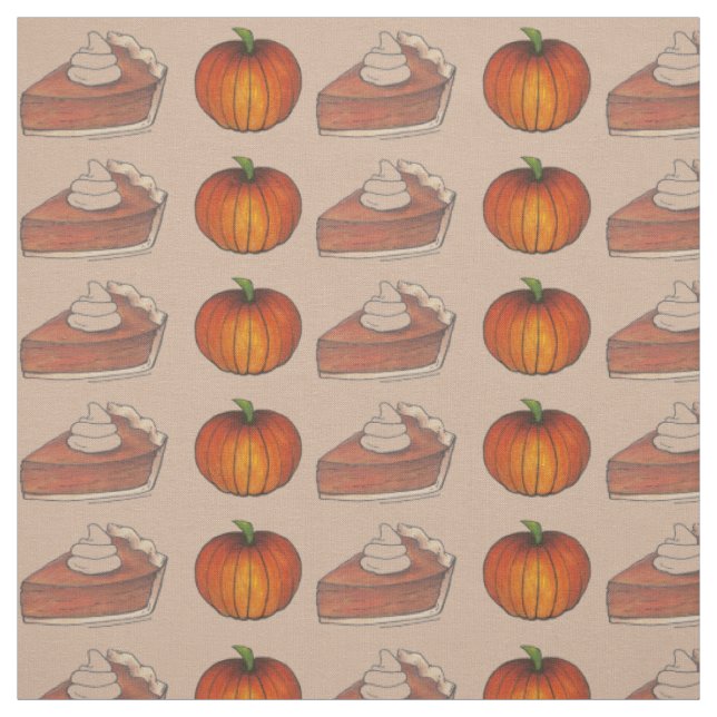 Tecido Pumpkin Patch Pie Slice Ação de Graças Janta outon (Modelo)