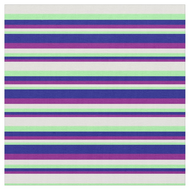 Tecido Puro, Azul, Verde e Amarelo Claro Colorido (Detalhe)