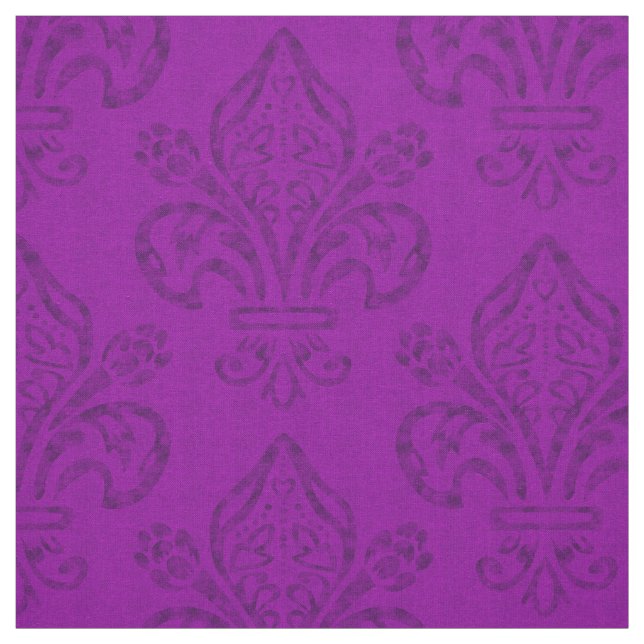 Tecido Purple Fleur de Lis New Orleans Mardi Gras (Modelo)