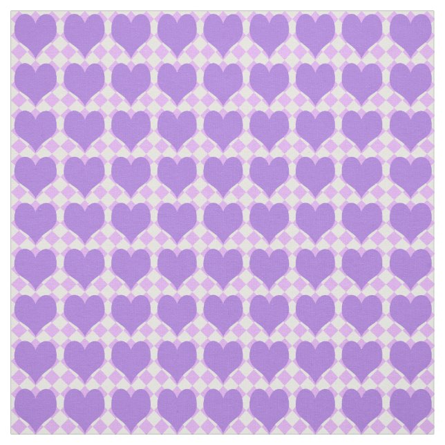 Tecido Purple Hearts Pattern (Modelo)