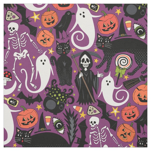 Tecido púrpura de halloween (Modelo)