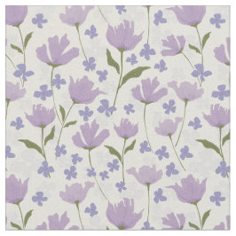 Tecido Púrpura e creme Flores de marfim Impressão floreal