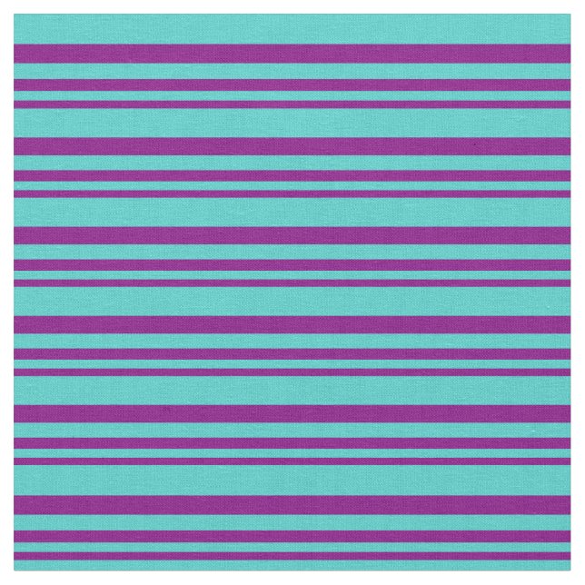 Tecido Púrpura e Turquesa/Padrão de Stripes (Detalhe)