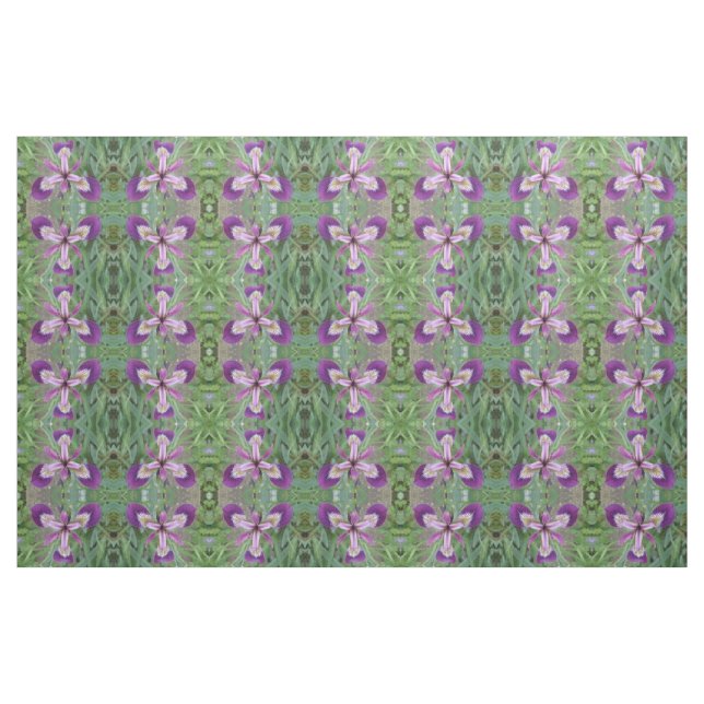 Tecido Púrpura Iris Floral Padrão (Fat Quarter)