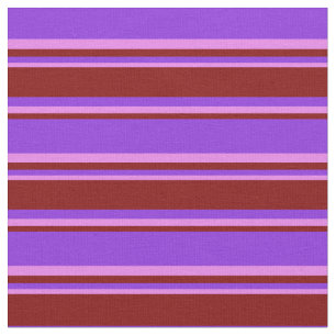 Tecido Púrpura, Marrom e Violet Striped/Links