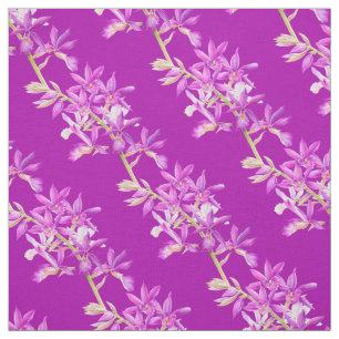 Tecido Púrpura orquídea-aquarela, floral
