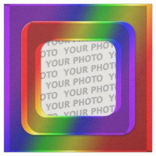 Tecido Quadrado em Quadrado Quadro colorido II + sua foto