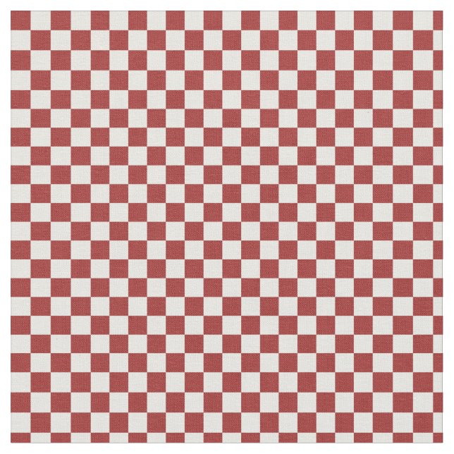 Tecido Quadrados Checkered vermelhos e brancos (Detalhe)