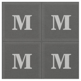 Tecido Quadrados de carvão monograma