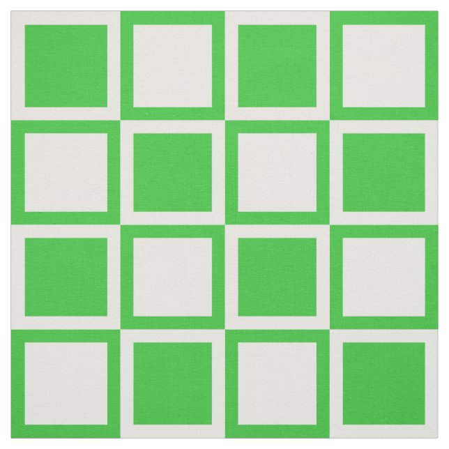 Tecido Quadrados de Mod Verde - grande escala (Modelo)
