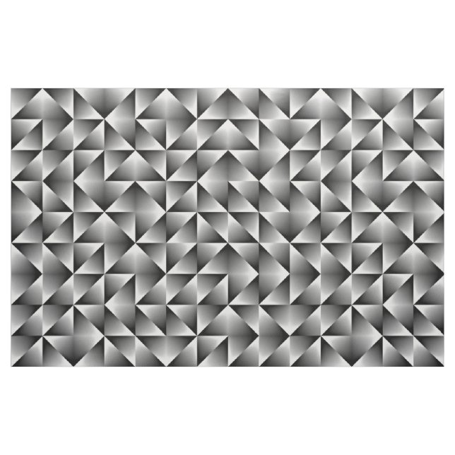 Tecido Quadrados Geométricos Brancos Retrópicos da Cinza  (Fat Quarter)