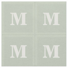 Tecido Quadrados verdes claros monogramos