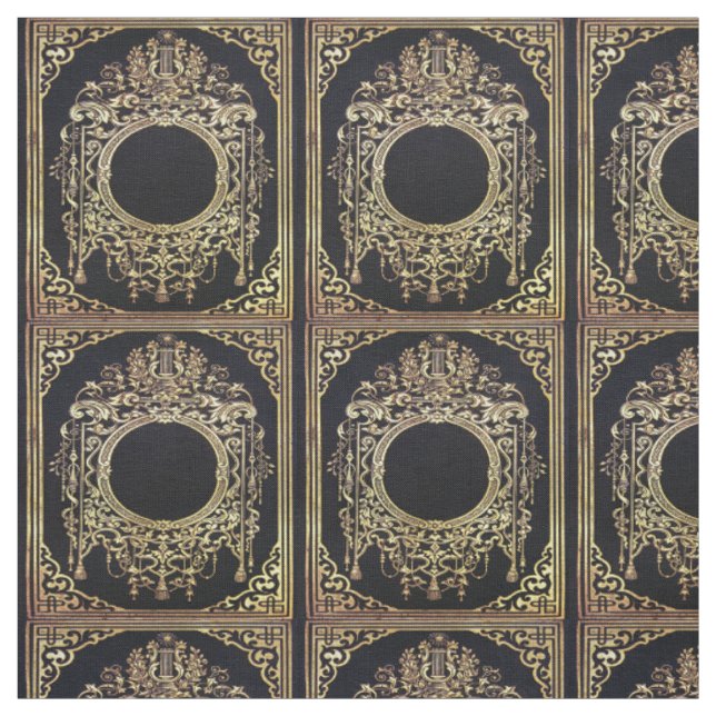 Tecido Quadro Dourado de Ornamentado de queda (Perfeito p (Modelo)