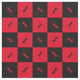 Tecido Quadros vermelhos e pretos
