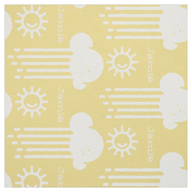 Tecido Qualquer Cor Minha Nuvem De Chuva Solar Personaliz (Modelo)