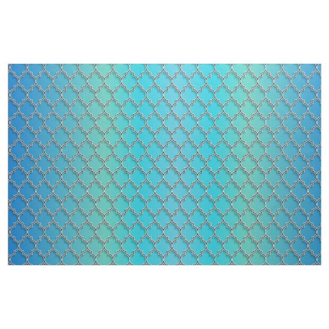Tecido Quatrefoil Azul (Jarda)