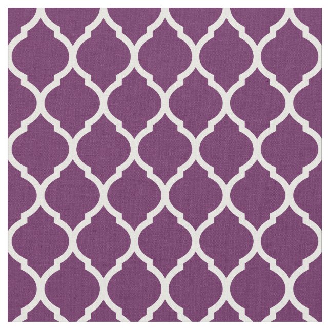 Tecido Quatrefoil de Plum Purple Marroquino (Detalhe)