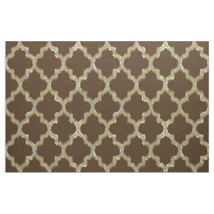Tecido Quatrefoil De Quatrefoil Dourado Com Falso Coletor