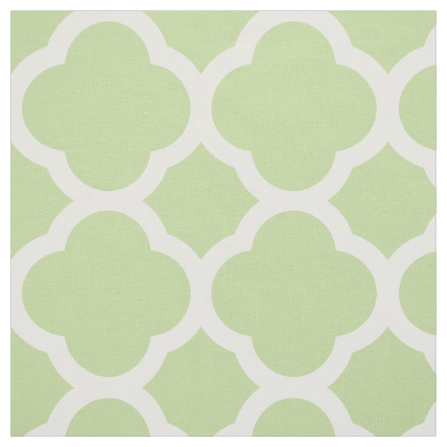 Tecido Quatrefoil Moderno Verde de Casa Grande (Modelo)