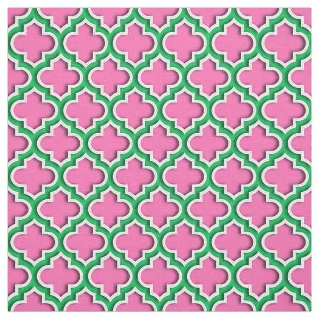 Tecido Quatrefoil Quatrefoil #2, Emerald, Quatrefoil Marr (Modelo)