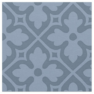 Tecido Quatrefoils Revival Gótico, Azul Ardósia