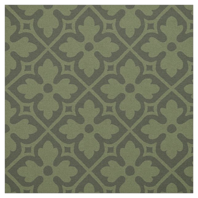 Tecido Quatrefólios Revival Gótico, Verde Loden (Modelo)