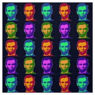 Tecido Quatro pop art Abraham Lincolns