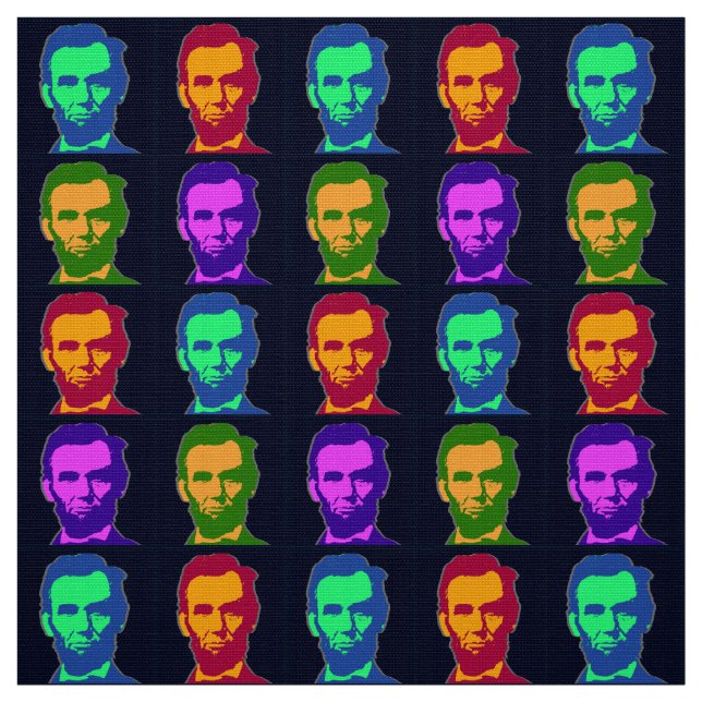 Tecido Quatro Pop Art Abraham Lincolns (Modelo)