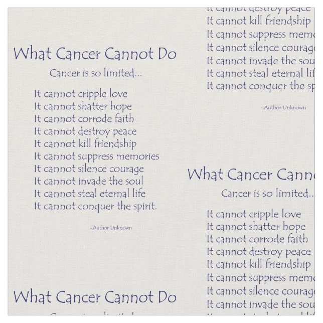 Tecido Que Cancer Não Pode Fazer Material De Impressão De (Detalhe)