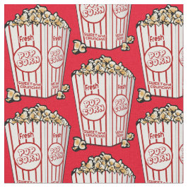 Tecido Que pipoca doce. Pop Art. Comida. Vermelho doce