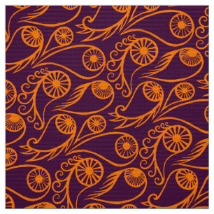 Tecido Quirky Paisley Eye Pattern Creepy Dia de as Bruxas
