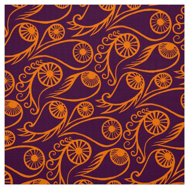 Tecido Quirky Paisley Eye Pattern Creepy Dia de as Bruxas (Modelo)