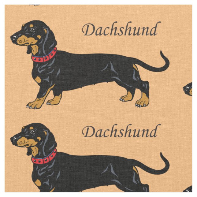 Tecido Raça do Cão-de-Dachshund (Detalhe)