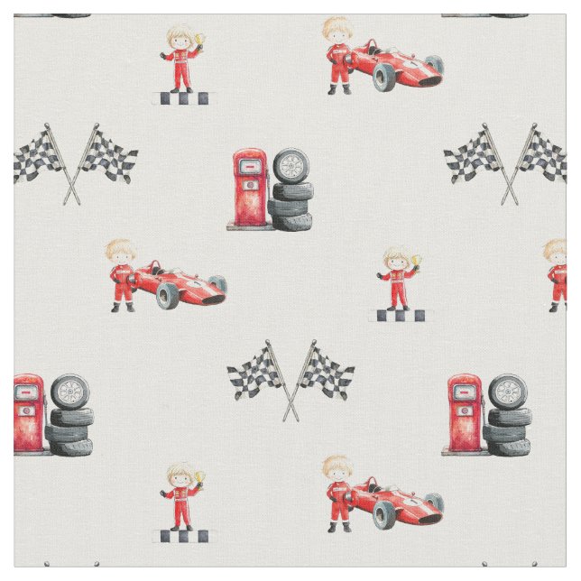 Tecido Racing f1 formula boy nursery (Detalhe)