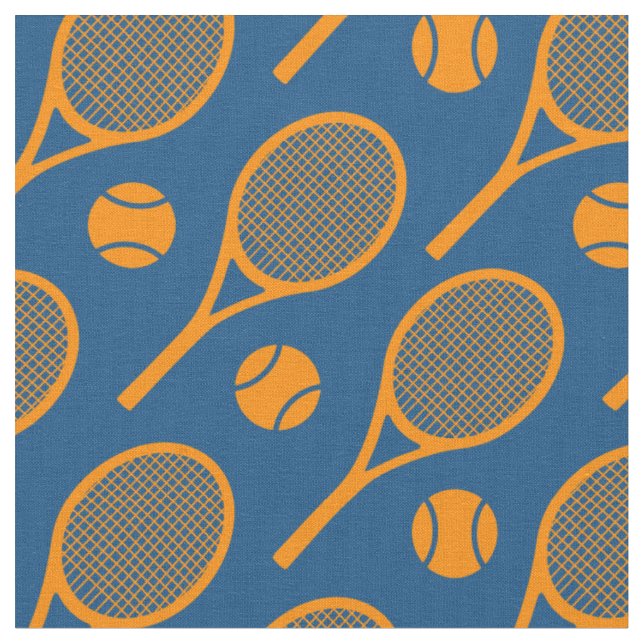 Tecido Rackets de tênis laranja - personalizar o tamanho  (Detalhe)