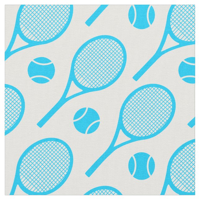 Tecido Rackets tênis azuis - personalize o tamanho do "az (Detalhe)