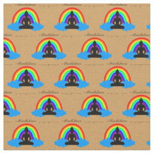 Tecido Rainbow Buddha e Ioga da Mindícia /meditação