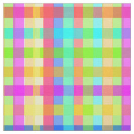 Tecido Rainbow Candy Colorful Gingham