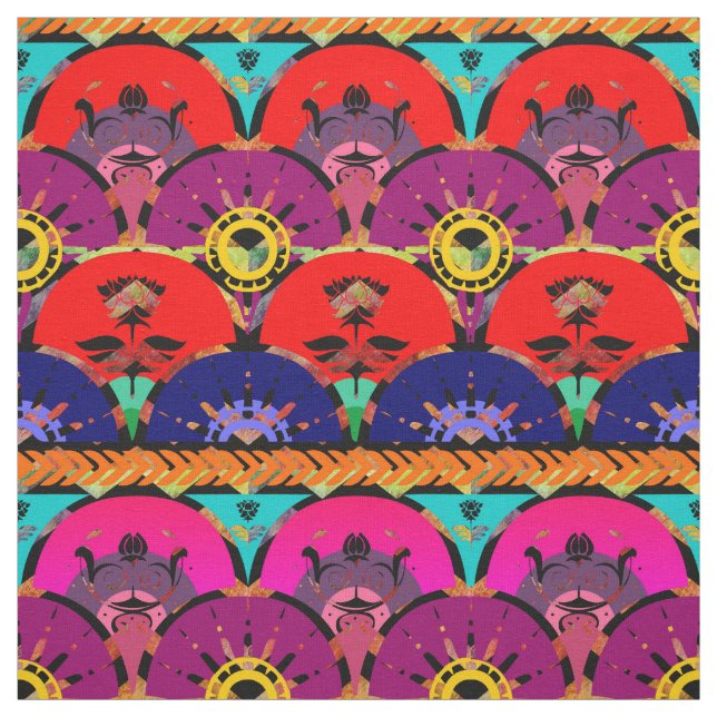 Tecido Rainbow Ombre | Bright Boho Sunrise (Modelo)