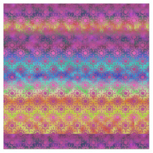 Tecido Rainbow Ombre Starbursts Estilo Boho