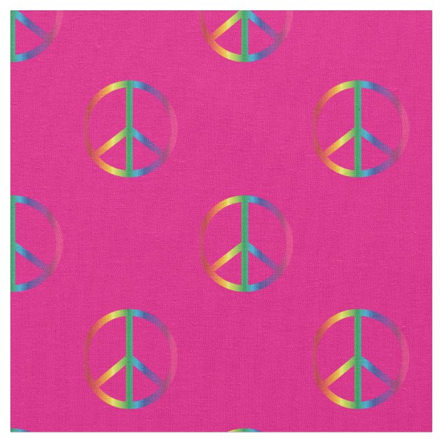 Tecido Rainbow Peace sinaliza rosa (Detalhe)
