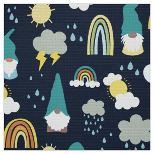 Tecido Rainday Gnomos Rainbow Kids