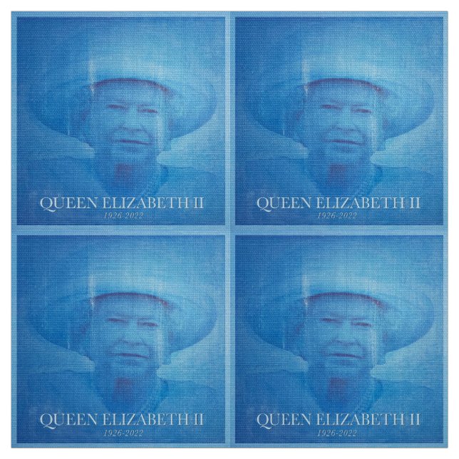 Tecido Rainha Elizabeth II 1926-2022 (Modelo)