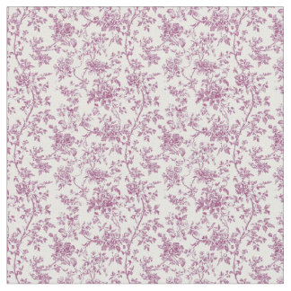 Tecido Ramificações de Flor de Borracha Rosa