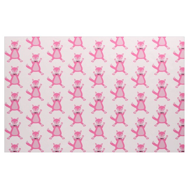 Tecido Raposa-Bebê Rosa bonito Patterada (Fat Quarter)