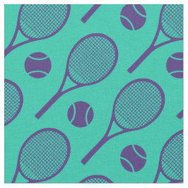 Tecido Raquetas de tênis roxas sobre fundo minúsculo