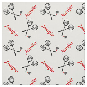 Tecido Raquete de Badminton e seu nome personalizados