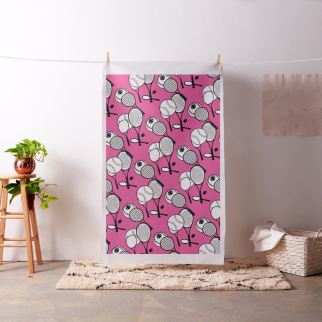 Tecido Raquetes cor-de-rosa das meninas dos jogadores de (In Situ)