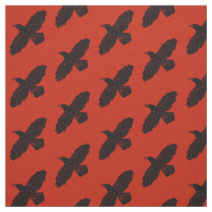 Tecido Raven Em Vermelho