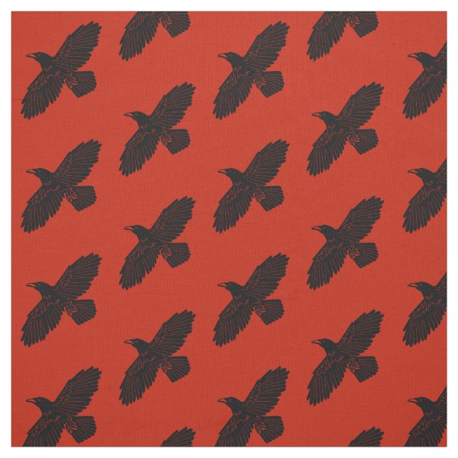 Tecido Raven Em Vermelho (Modelo)